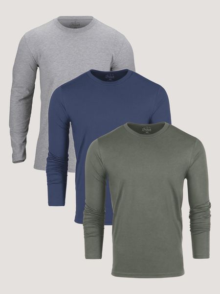 Fall Foundation Long Sleeve Crew 3-Pack Tees | Fresh Clean Threads